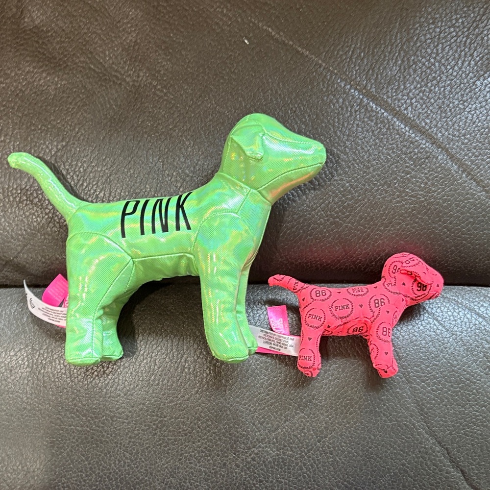 Victoria secret pink neon dogs big and little